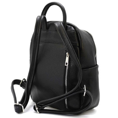 Кожаный женский рюкзак Virginia Conti Italy - 03530_fblack