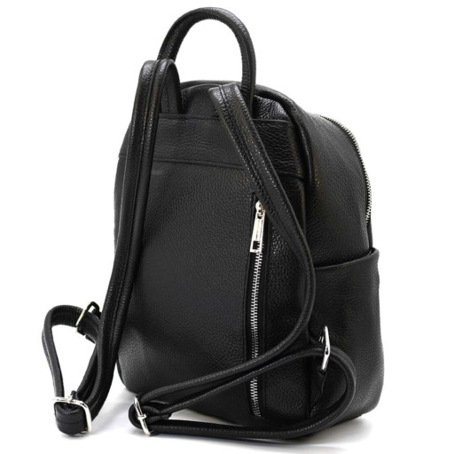 Шкіряний жіночий рюкзак Virginia Conti Italy - 03530_fblack