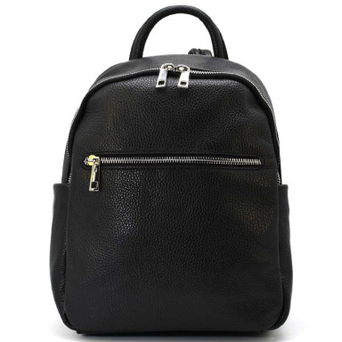 Кожаный женский рюкзак Virginia Conti Italy - 03530_fblack