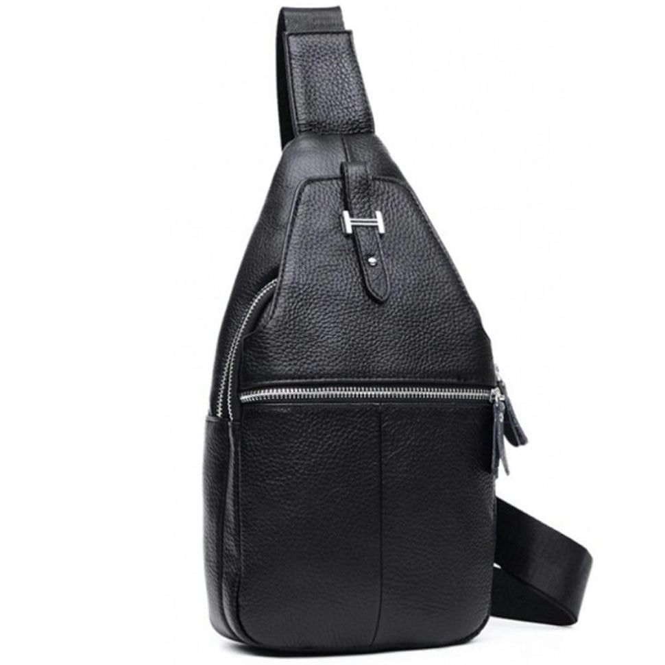 Чоловічий шкіряний рюкзак на одну шлейку Tiding Bag M38-8151A