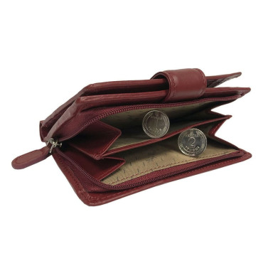 Leather wallet New Rainbow 1654 rosso red