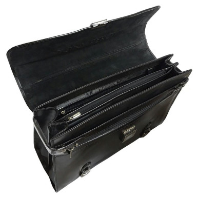 Портфель кожаный Italico 9156 nero чорний