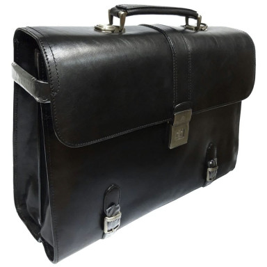 Портфель кожаный Italico 9156 nero чорний