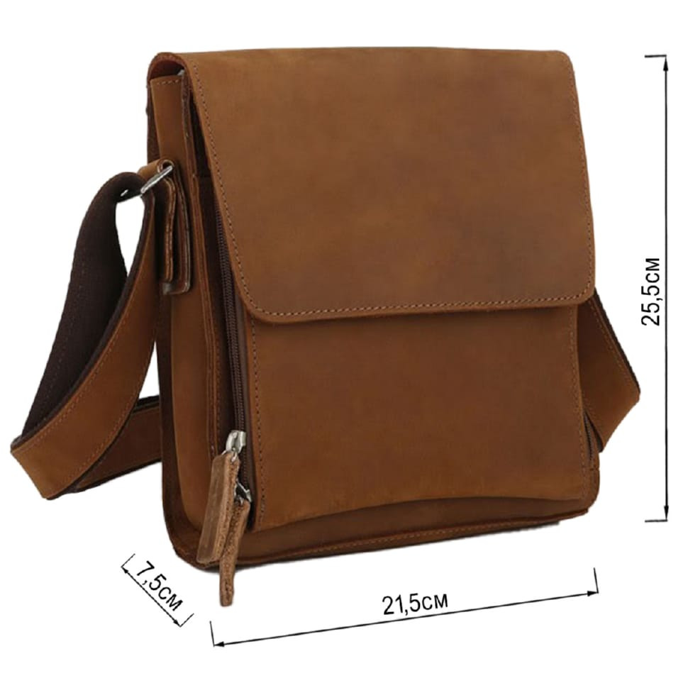 Men's bag Vintage 14159 made of vintage leather Brown