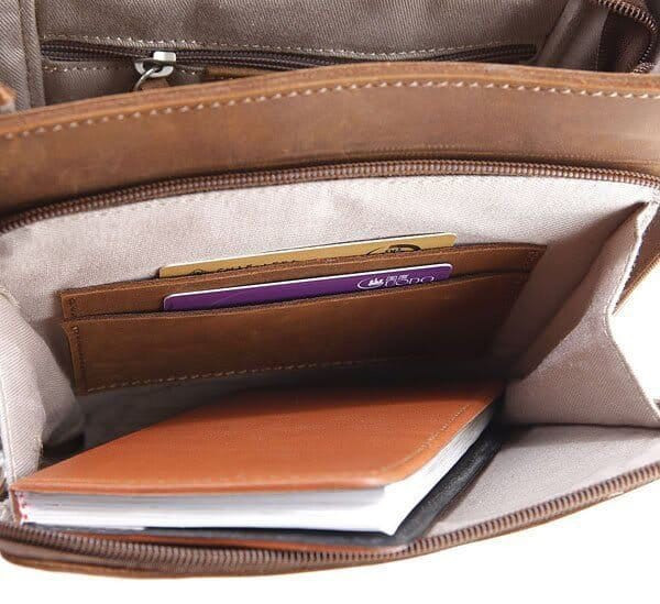 Men's bag Vintage 14159 made of vintage leather Brown