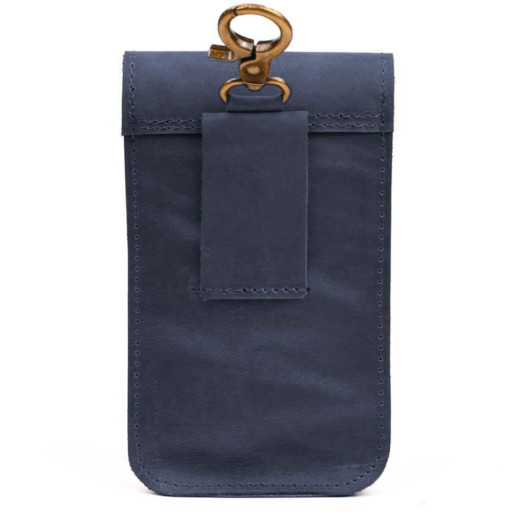 Шкіряна сумка чохол на пояс TARWA RK-2094-3md синя