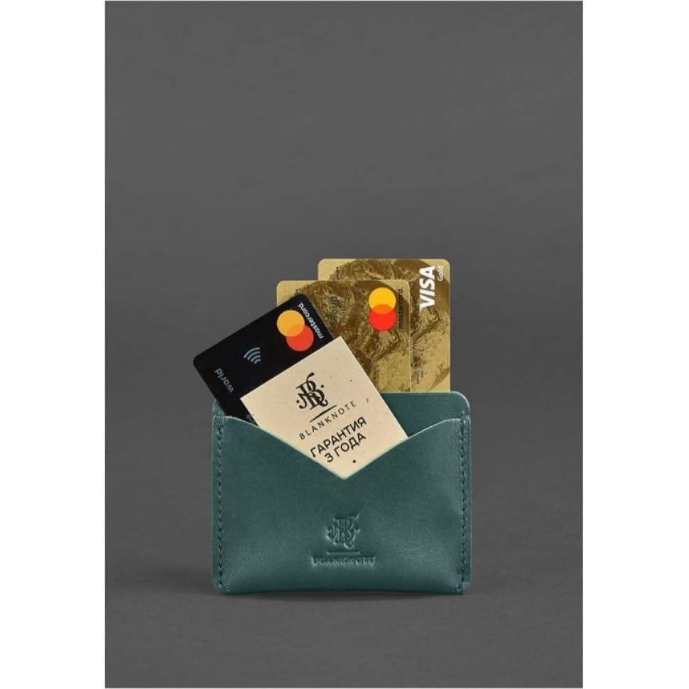 Жіноча шкіряна візитниця 5.0 зелена
