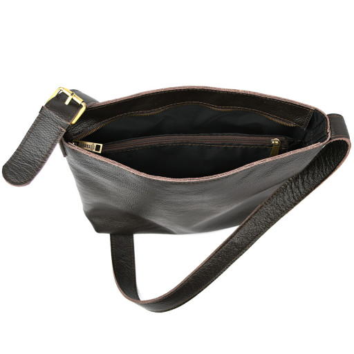 Шкіряна сумка шоппер з коричневого флотару TARWA FC-shop-4lx