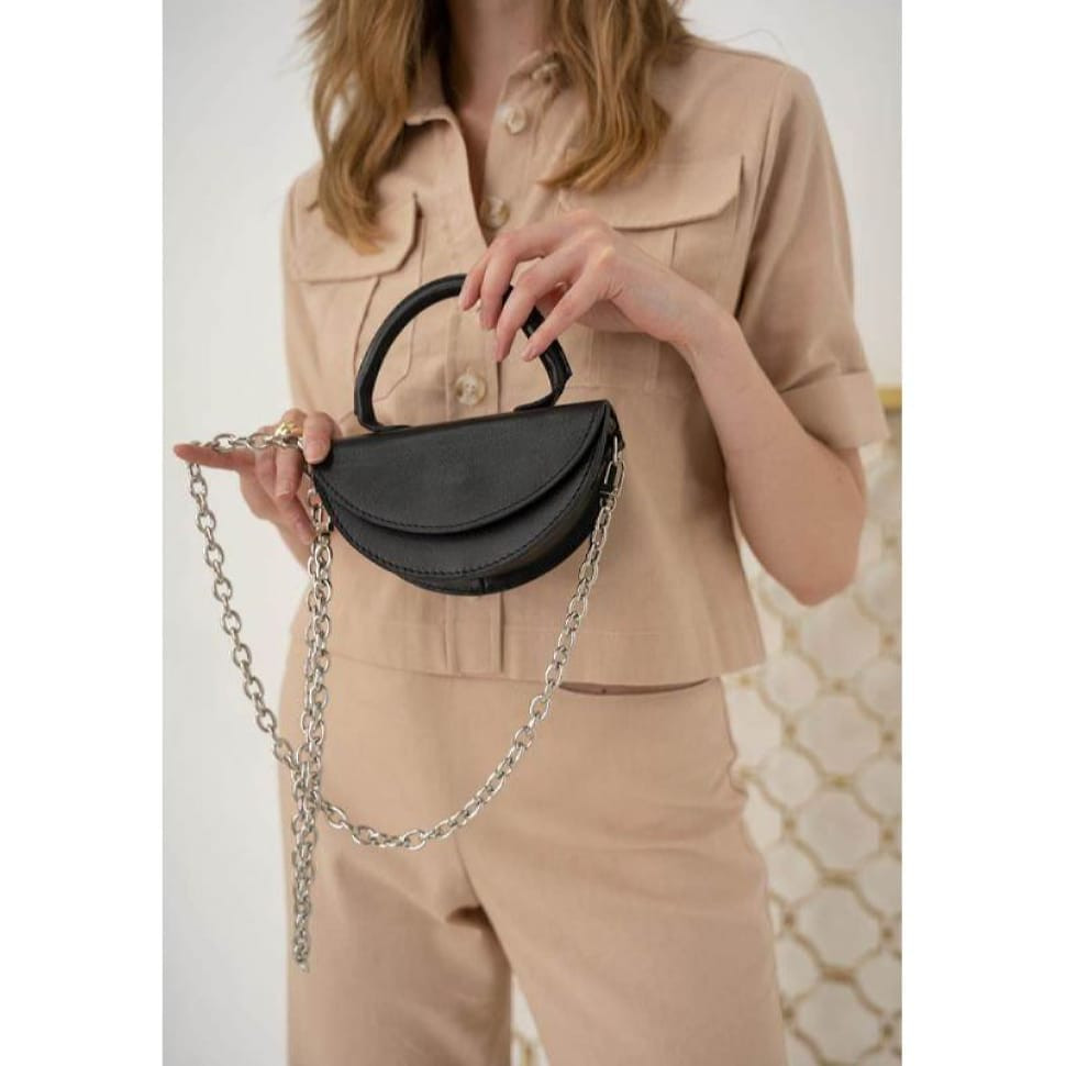 Жіноча шкіряна сумка Сhris micro чорна