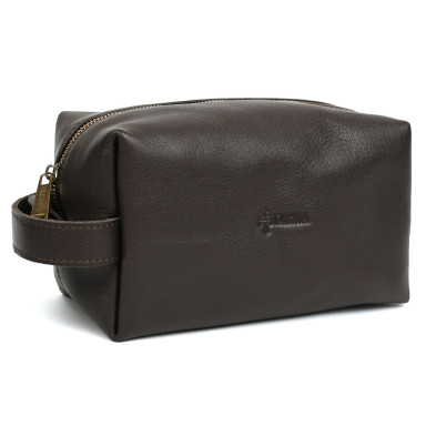 Leather vanity case TARWA GC-8033-4lx, brown Nappa
