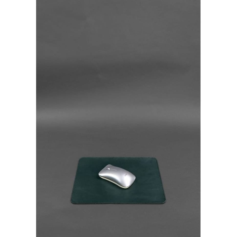 Килимок для мишки з натуральної шкіри 1.0 зелений краст