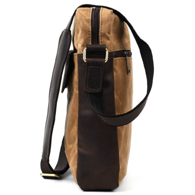 Mens Waxed Canvas Shoulder Bag TARWA RCw-1810-4lx