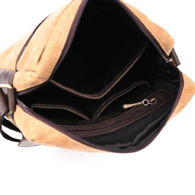 Mens Waxed Canvas Shoulder Bag TARWA RCw-1810-4lx
