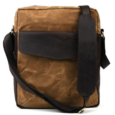 Mens Waxed Canvas Shoulder Bag TARWA RCw-1810-4lx
