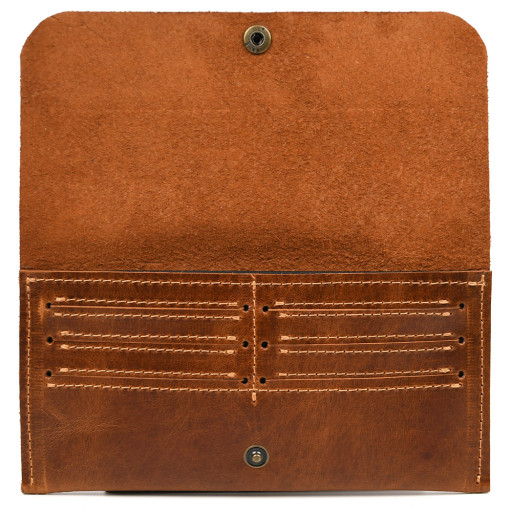 Кошелек кожаный на кнопке TARWA GB-2024-4lx