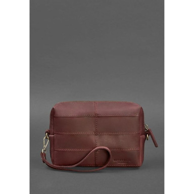 Leather vanity bag 3.1 Burgundy Crazy Horse