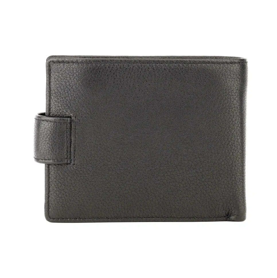 Стильный мужской кожаный кошелёк Marco Coverna B005-802 Black