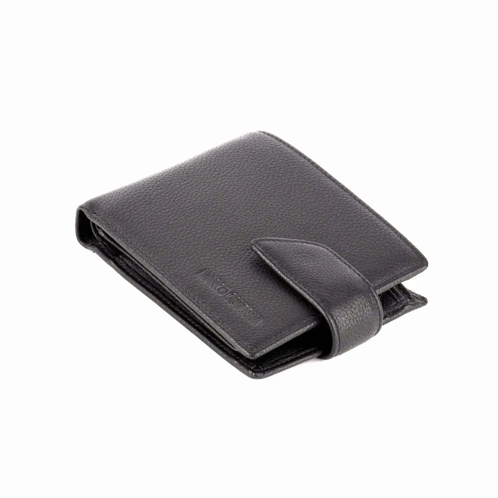 Стильный мужской кожаный кошелёк Marco Coverna B005-802 Black
