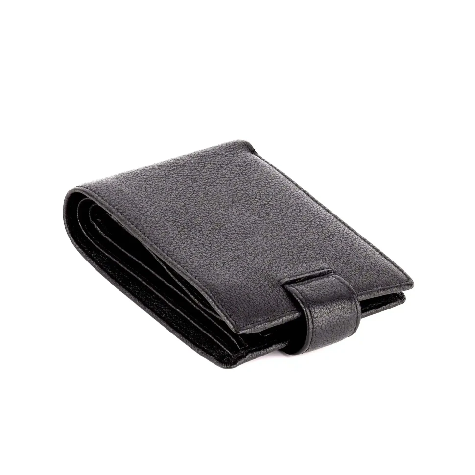 Стильный мужской кожаный кошелёк Marco Coverna B005-802 Black