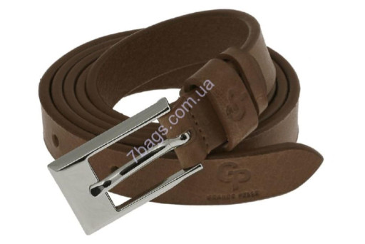 Ремінь жіночий Lungo GP Grande Pelle шоколад 20 мм Італія