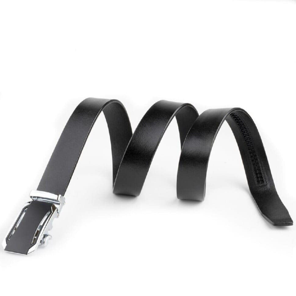 Чоловічий ремень з чорною вставкою на пряжці Vintage 20255 Чорний