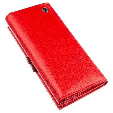 Гаманець-клатч зі шкіри з кишенею для мобільного ST Leather 19314 Ліловий