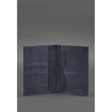 Leather Passport Cover 2.0 Carbon Blue