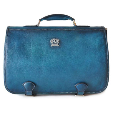Pratesi BBL610 - Business Bag Secchieta in cow leather Bruce Blue