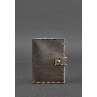 Leather passport cover 5.0 (with window) dark brown