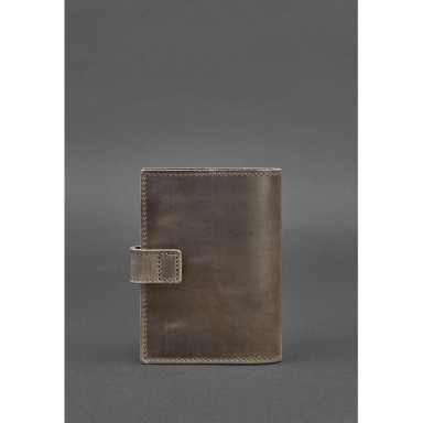 Leather passport cover 5.0 (with window) dark brown