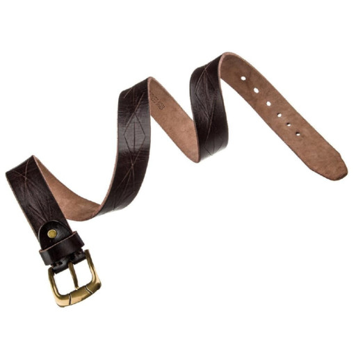 Гладкий чоловічий ремінь батал Vintage 20712 Чорний