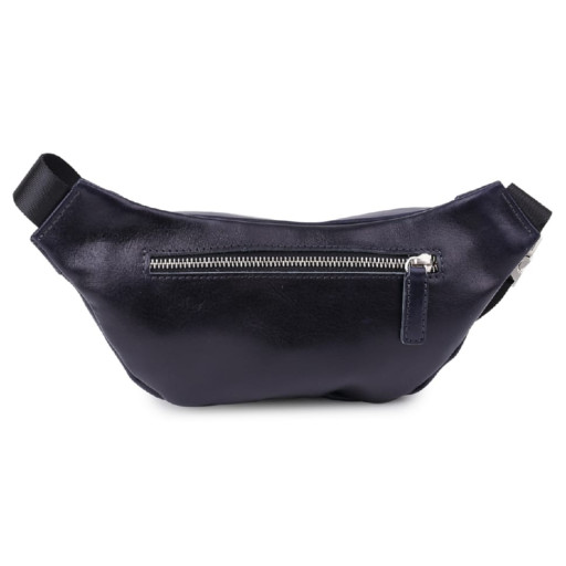 Шкіряна бананка унісекс GRANDE PELLE 11569 Синя