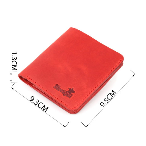 Жіноче vintage шкіряне портмоне Shvigel 16602 Червоний