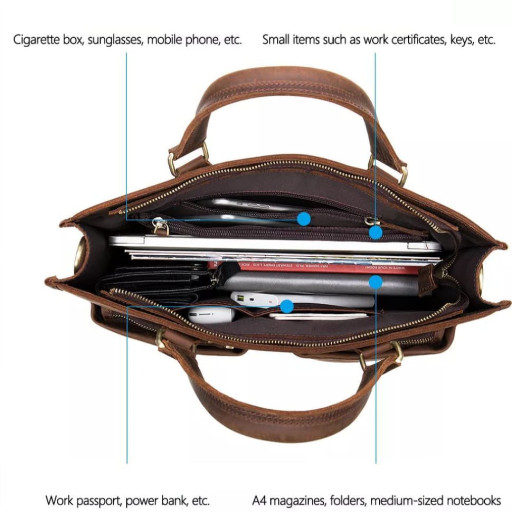 Урожай шкіряна чоловіча сумка для документів ноутбука Bexhill bx7555