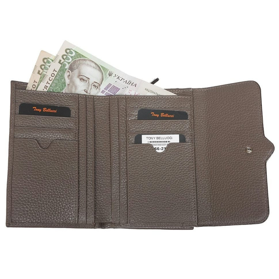 Кошелек женский кожаный Tony Bellucci T866-213 бежевый флотар