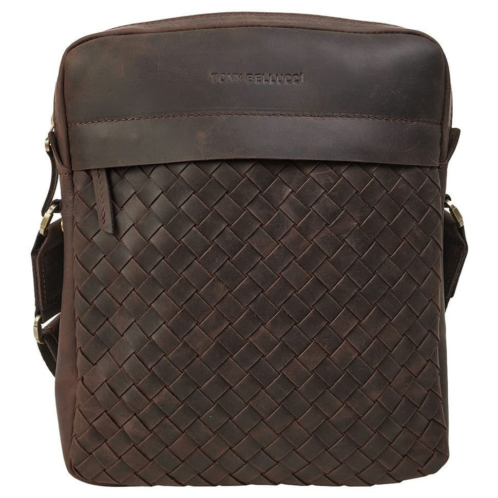 Сумка через плече шкіряна Tony Bellucci 5145-04 коричневий нубук