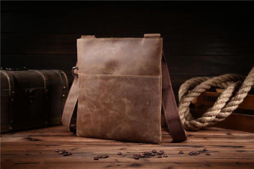 Шкіряна сумка через плече Bexhill bx040 колір коричневий