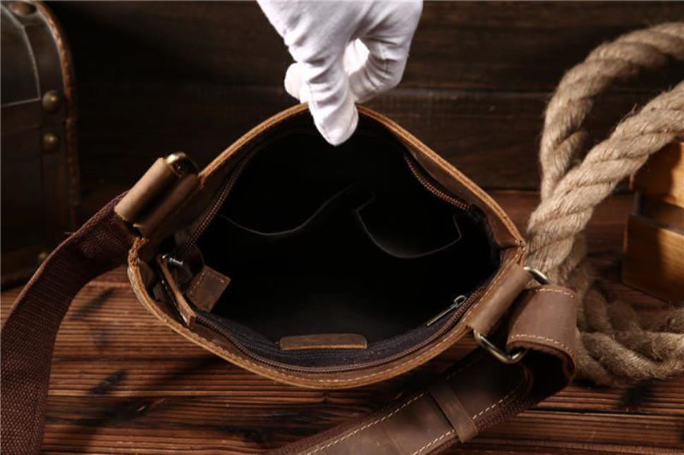 Шкіряна сумка через плече Bexhill bx040 колір коричневий