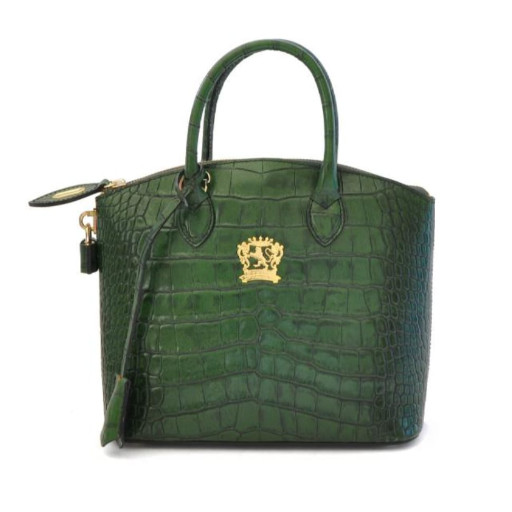 Pratesi KVE348/P - Versilia King Невеликий Woman Bag in cow leather King Green