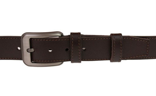 Ремінь чоловічий шкіряний джинсовий одна строчка SULLIVAN RMK-13 (7.5) 115-150 см коричневий