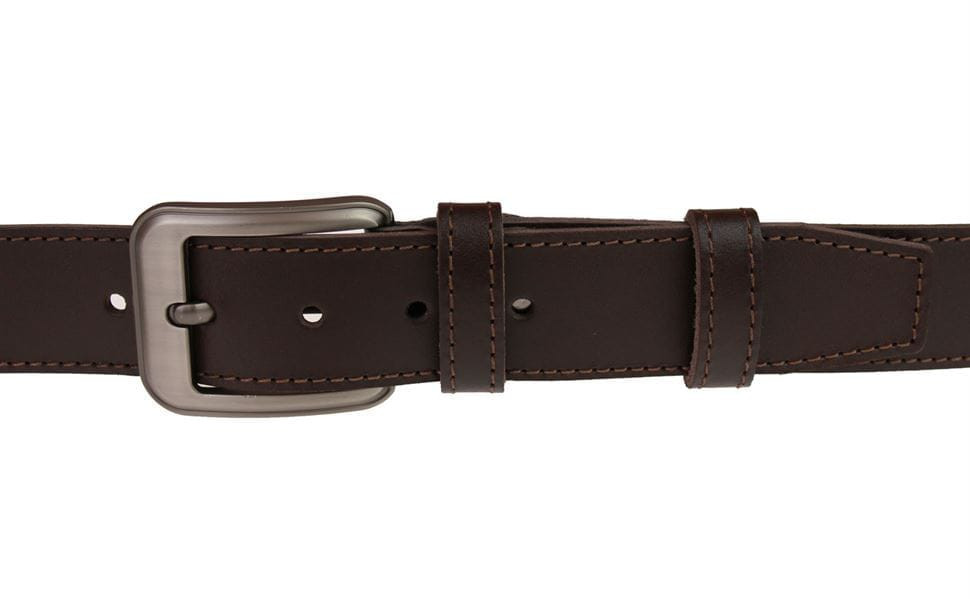 Ремінь чоловічий шкіряний джинсовий одна строчка SULLIVAN RMK-13 (7.5) 115-150 см коричневий