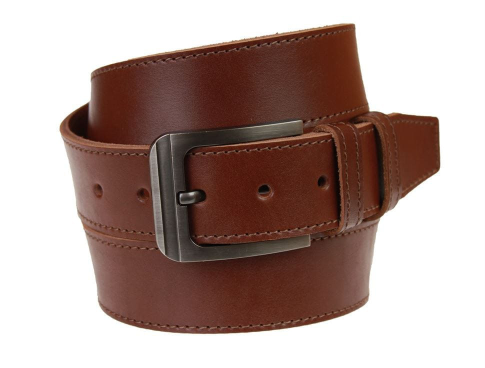 Ремінь чоловічий шкіряний джинсовий одна строчка SULLIVAN 112-97 (8.5) 115-150 см світло-коричневий