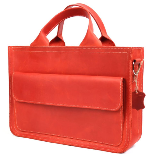 Сумка портфель шкіряна для документів ноутбука LIMARY lim-380RR червона