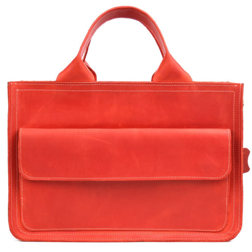 Сумка портфель шкіряна для документів ноутбука LIMARY lim-380RR червона