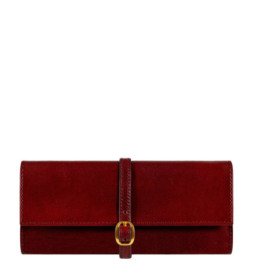 Шкіряний жіночий дорожній футляр для ювелірних виробів - Madame Bovary - Червоний колір - Time Resistance 5241101