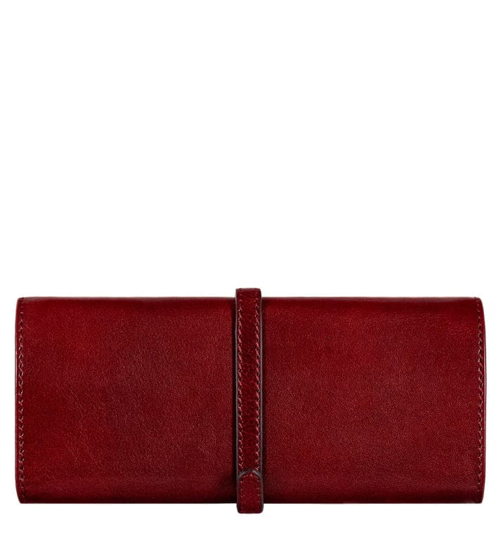 Womens Leather Jewelry Travel Case - Madame Bovary - Red color -  Time Resistance 5241101