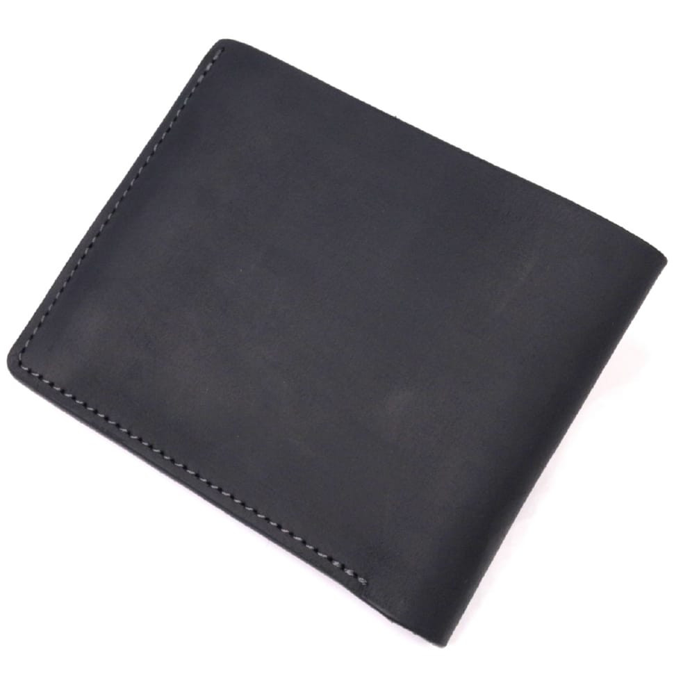 Практичний шкіряний гаманець у дві додавання Серце GRANDE PELLE 16753 Чорний