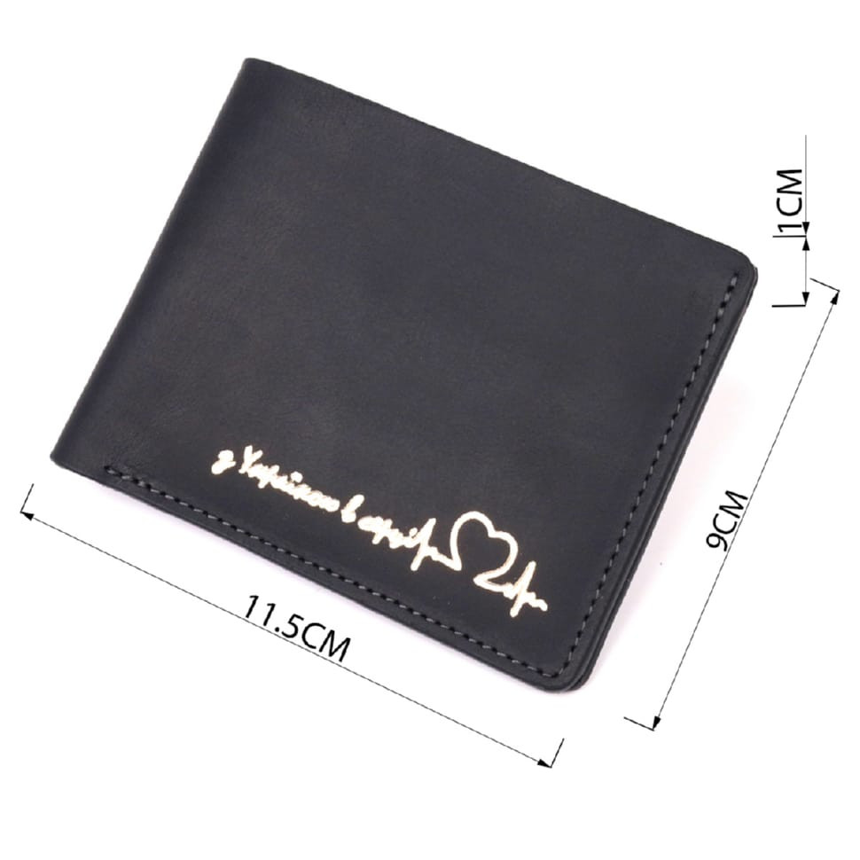 Практичний шкіряний гаманець у дві додавання Серце GRANDE PELLE 16753 Чорний