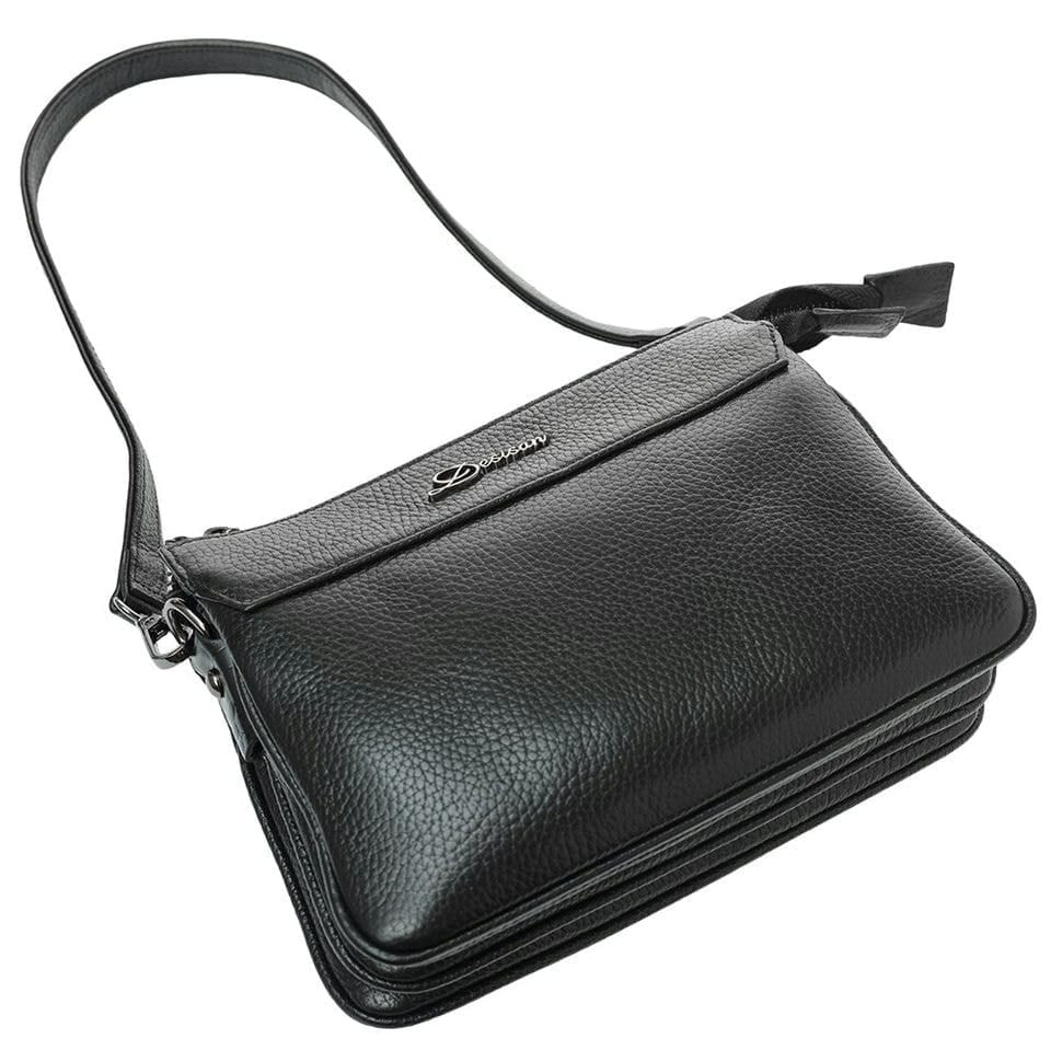 Сумка жіноча шкіряна Desisan 2973-011 чорний флотар
