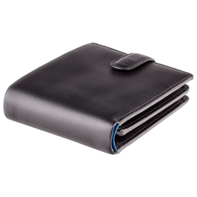 Men's wallet Visconti PM102 Leonardo with RFID (Black Blue)